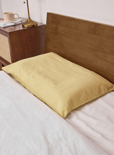 Nap Loungewear Buttermilk Washed Linen Pillowcase - Set Of 2