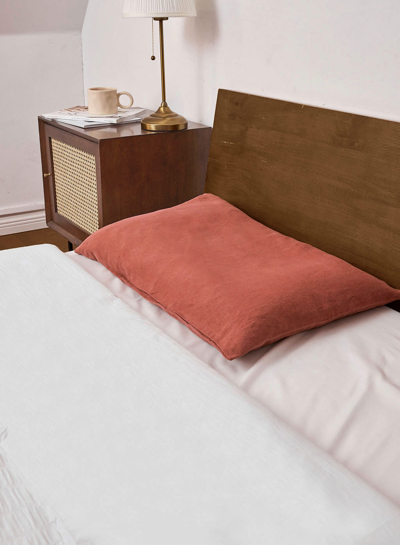 Nap Loungewear Rosewood Washed Linen Pillowcase - Set Of 2