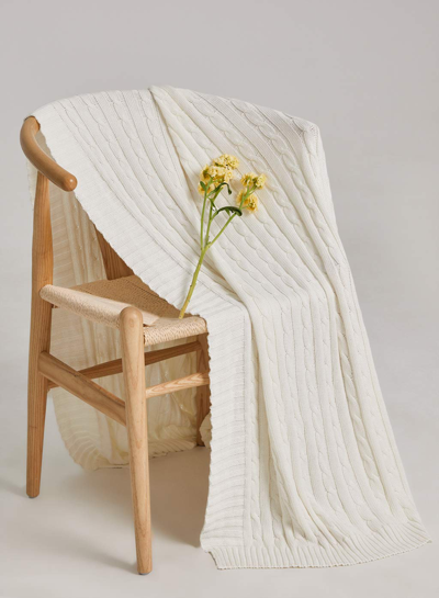 Nap Loungewear Knit Blanket In White