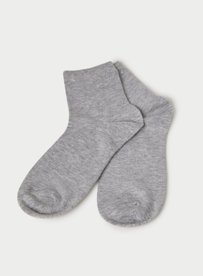 Nap Loungewear Mixed Cotton Ankle Socks In Misty