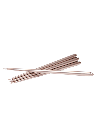 Stoff Nagel Set Of 6 Stoff Taper Candles - Champagne