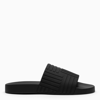 Bottega Veneta Carpet Embossed Rubber Slides In Black