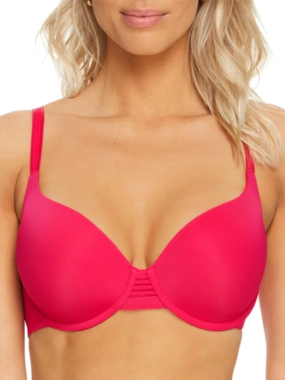 Le Mystere Second Skin Back Smoother T-shirt Bra In Bright Pink