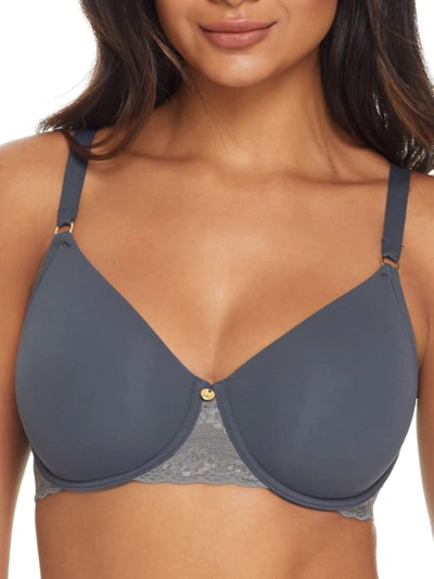 Natori Bliss Perfection Unlined Seamless Bra In Ash Navy,anchor