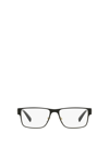 Versace 55mm Rectangular Optical Glasses In Matte Blak / Gold