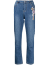 TWINSET EMBROIDERED STRAIGHT-LEG JEANS