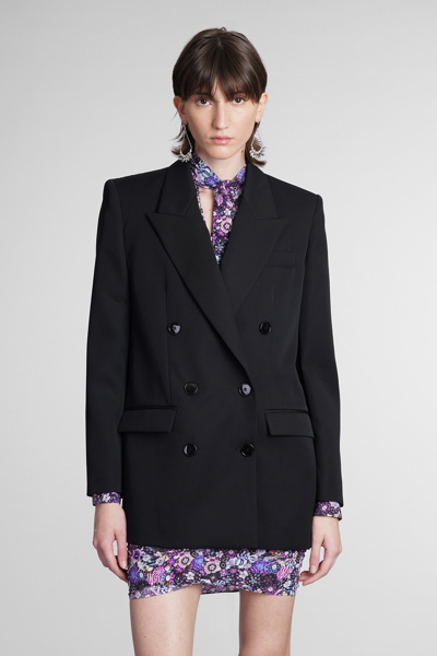 Isabel Marant Black Nevim Double-breasted Blazer In Nero