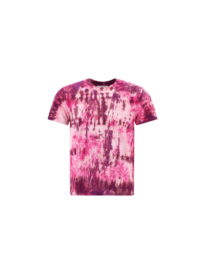 Ami Alexandre Mattiussi Ami Paris Cotton Tie-dye T-shirt In Pink