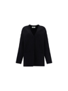 Fendi Black Reversible Cardigan With Jacquard Ff Motif In Knit Woman In Black