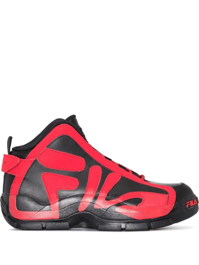 Y/project Red & Black Fila Edition Grant Hill Sneakers In Black,red