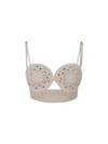 Magda Butrym Crochet Cotton-blend Bralette In Cream