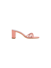 Staud Pippa Knotted Leather Mules In Grapefruit