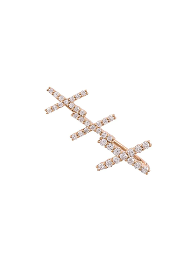 Alinka 18kt Rose Gold Katia Diamond Right Ear Cuff In Metallic