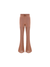 Nanushka Crochet Organic Cotton-blend Knitted Trousers In Brown