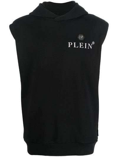Philipp Plein Hexagon Logo-print Hoodie In Black