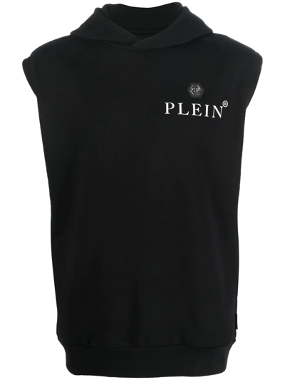 Philipp Plein Hexagon Logo-print Hoodie In Schwarz