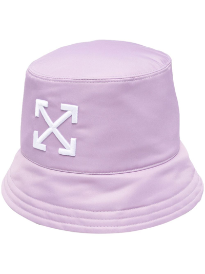 Off-white Arrows Recycled Bucket Hat In Violett