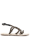 Manebi Manebí Woman Espadrilles Beige Size 7 Soft Leather, Textile Fibers In Schwarz