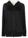 Brunello Cucinelli Bead-detail Hooded Jacket In Schwarz