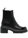 Stuart Weitzman Norah Leather Chelsea Boots In Schwarz