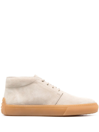 Tod's Suede Ankle Boots In Neutrals