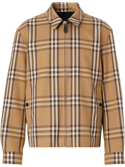 Burberry Brown Reversible Zip-up Cotton Jacket