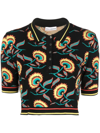 PACO RABANNE FLORAL-PRINT SHORT-SLEEVED POLO SHIRT