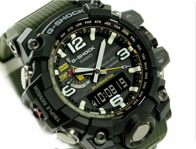 Pre-owned Casio G-shock Gwg1000-1a3 Gwg-1000-1a3 Mudmaster Multiband 6 Solar Army Green
