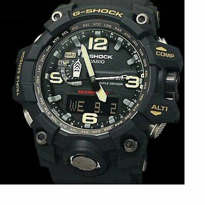 Pre-owned G-shock Casio  Gwg1000-1a Mudmaster Multiband 6 Solar Triple Sensor