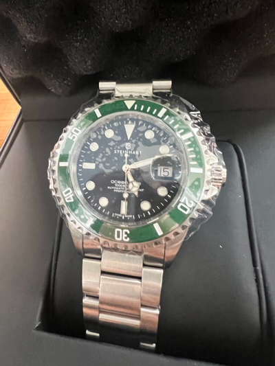Pre-owned Steinhart Watches Ocean 1 One Green Ceramic 42mm