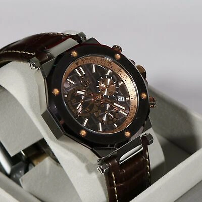 Pre-owned Guess Collection Quartz Brown Dial Chronograph Watch X72018g4s