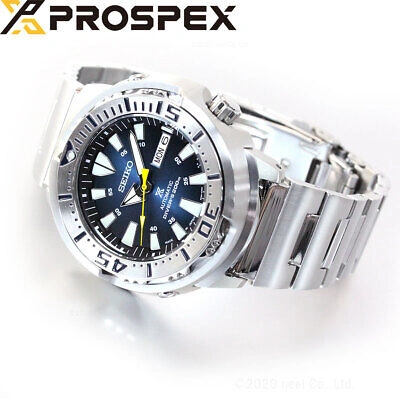 Pre-owned Seiko Prospex Sbdy055 Blue Mechanical Baby Tuna Divers Men's Watch In Box