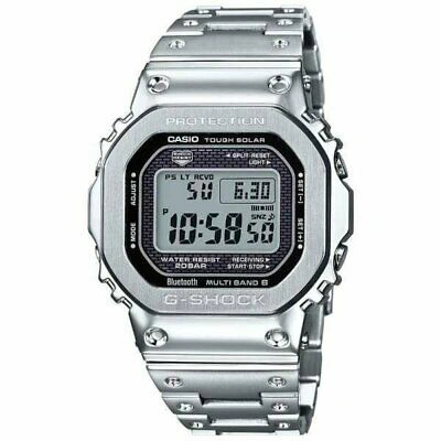 Pre-owned Casio G-shock Solar Radio Toughness Watch Gmw-b5000d-1jf Bluetooth Metal Silver