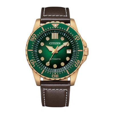 Pre-owned Citizen Nj0173-18x Classic Mechanical Automatic Calf Leather Band Warranty