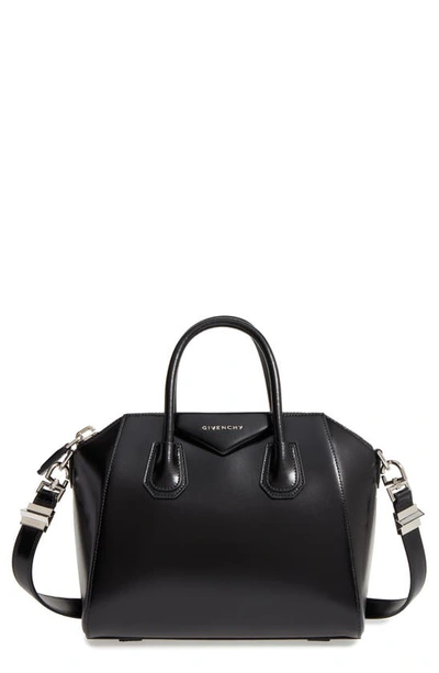 Givenchy Leather Handbag With Logo On The Front In Black