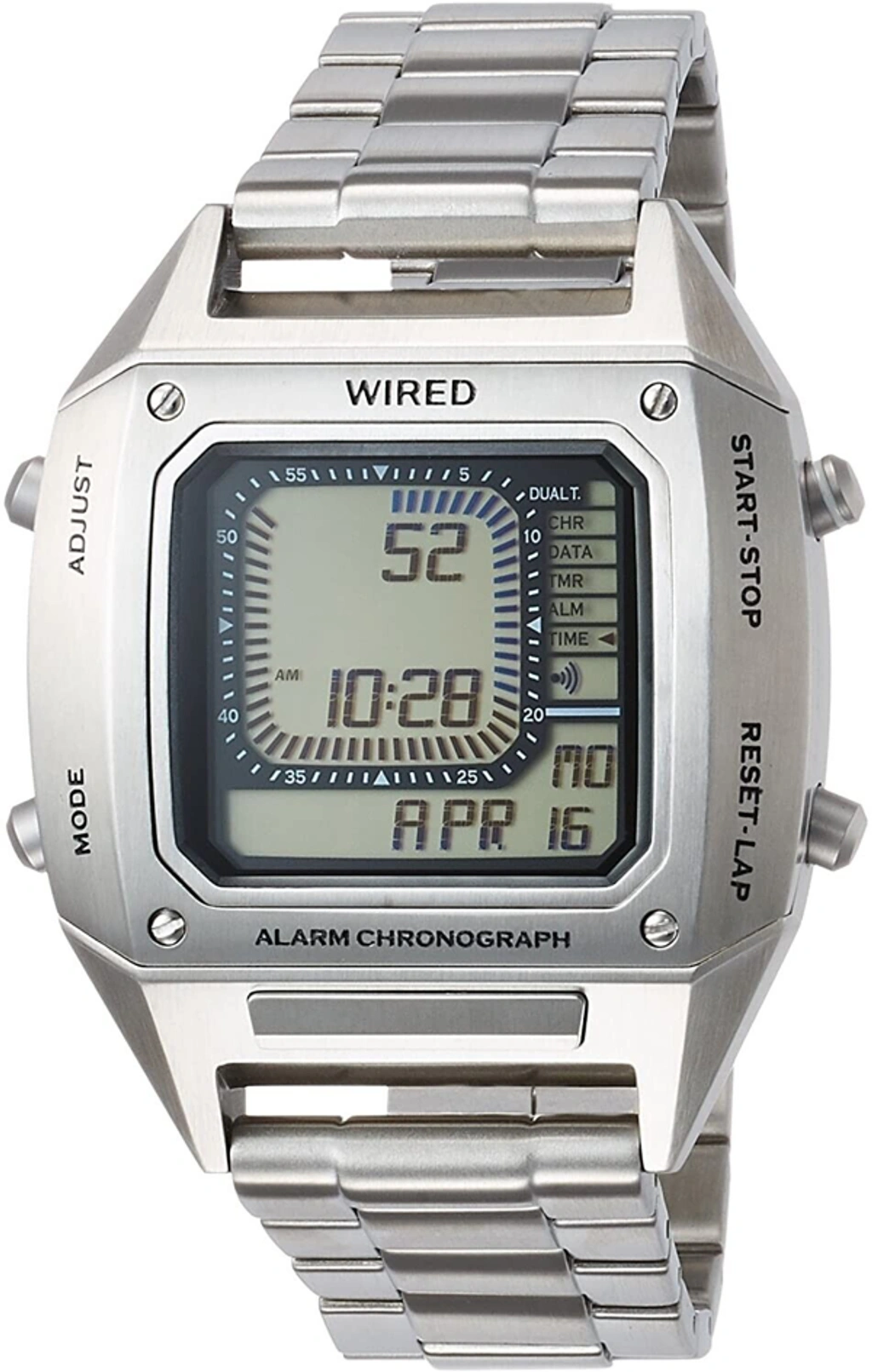 Pre-owned Seiko Wired Agam401 Silver Solidity Digiborg Digital