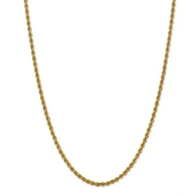 Pre-owned Superdealsforeverything Real 14kt Yellow Gold 30 Inch 3mm Regular Rope With Lobster Clasp Chain; 30 Inch
