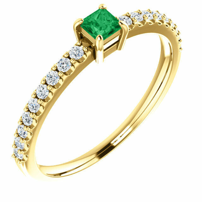 Pre-owned Everydaymomstore Mother's Rings Collection 10k Or 14k Solid Gold Family Annivarsary Ring 1 To 6 Birthstones Princess-cut In 14k Yellow Gold