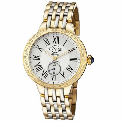 Pre-owned Gv2 By Gevril Women's 9105 Astor Diamonds Two-tone Stainless Steel Wristwatch