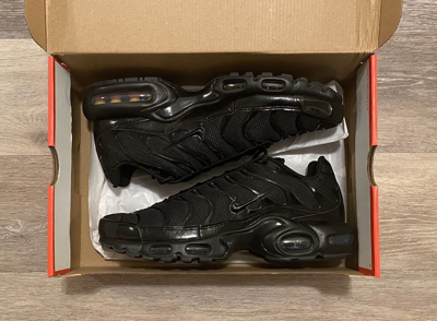 Pre-owned Nike Air Max Plus Tn Triple Black Running Shoes 604133