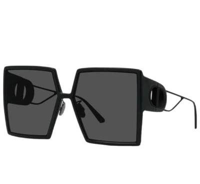 Pre-owned Dior Christian  30montaigne Su 14a Black Grey Lens Women Sunglasses Oversize In Gray