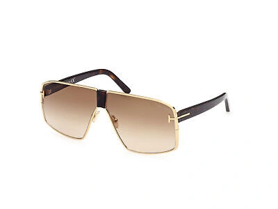 Pre-owned Tom Ford Sunglasses Ft0911 Reno 30f Gold Brown Man