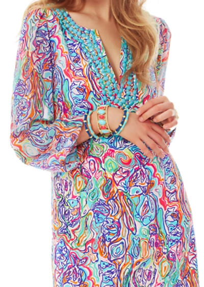 Pre-owned Lilly Pulitzer 298.00  Saemus Dress What A Catch 00,0,2 Gorgeous Dress In Multicolor