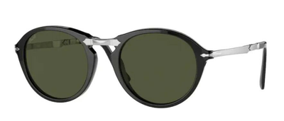 Pre-owned Persol 0po 3274s 95/31 Black/green Unisex Sunglasses