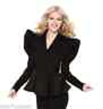 Pre-owned Betsey Johnson Black Peplum Jacket Bustle Flounce Puff Sleeve Coat