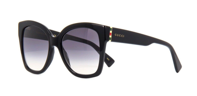 Pre-owned Gucci Gg0459s Black/grey Shaded (001) Sunglasses In Gray