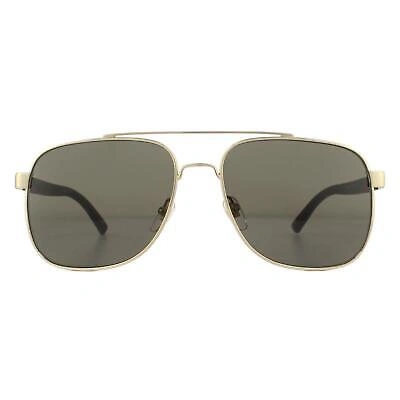 Pre-owned Gucci Sunglasses Gg0422s 003 Gold Brown
