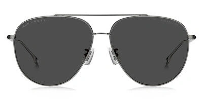Pre-owned Hugo Boss 1296/f/s Sunglasses Aviator 63mm & Authentic In M9 Gray Pz