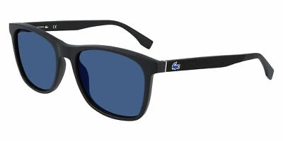 Pre-owned Lacoste L860se Sunglasses Men Black Matte Rectangle 56mm 100% Authentic