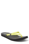 Sanuk 'yoga Joy' Flip Flop In Neon Yellow